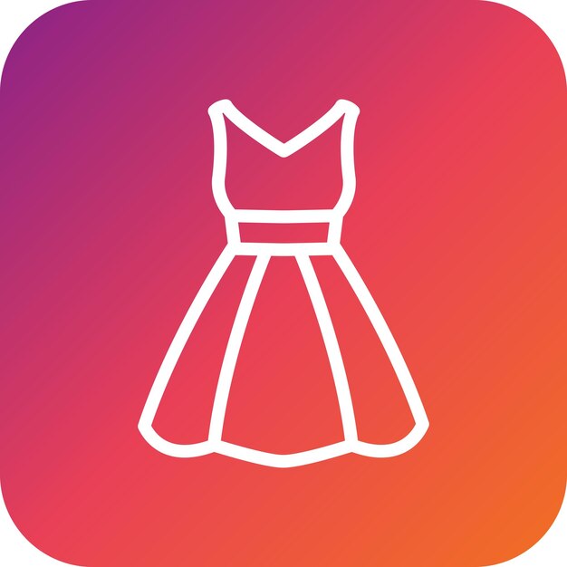 El vestido de novia Vector Icon Diseño Ilustración