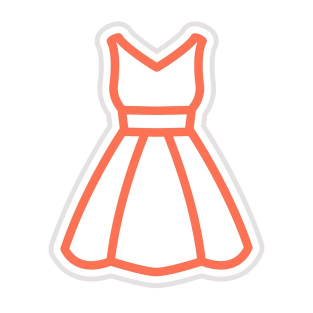 El vestido de novia Vector Icon Diseño Ilustración