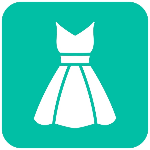 El vestido de novia Vector Icon Diseño Ilustración