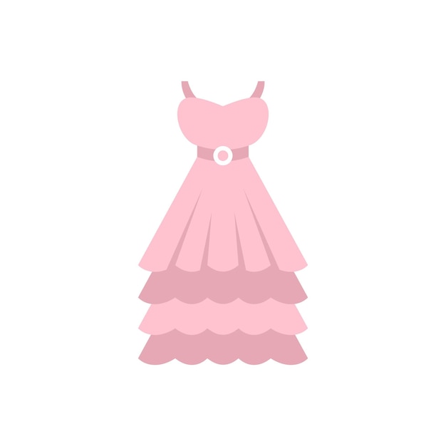 Vestido rosa con capas que fluyen hacia abajo en un diseño elegante