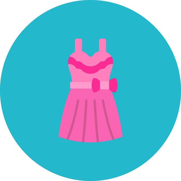 un vestido rosa con un lazo rosa en el frente