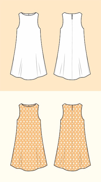 Vector vestido de verano de mujer