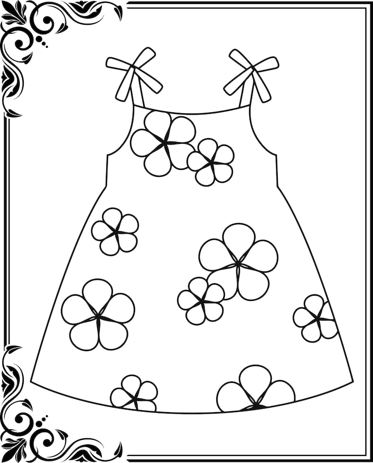 Vestidos Páginas para Colorear para Niños