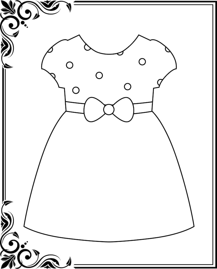 Vestidos Páginas para Colorear para Niños
