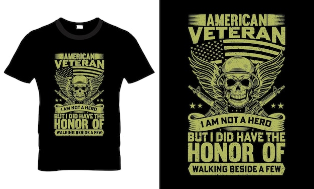 Veterano estadounidense no soy un rebaño pero tuve el honor de caminar junto a unos pocos diseños de camisetas