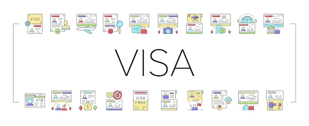 Véxito para la colección de íconos de viajes