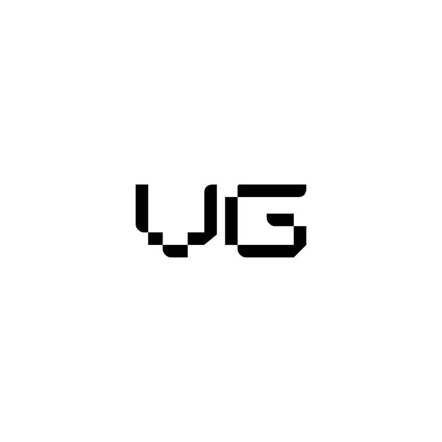 VG monograma diseño del logotipo letra texto nombre símbolo monocromático logotipo alfabeto carácter logotipo simple
