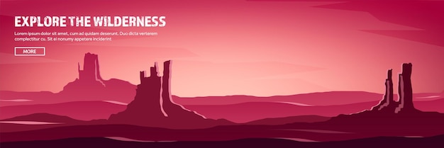 Viaje al desierto encabezado turismo extremo y viajar de vuelta a la naturaleza arenas explorando África horizonte