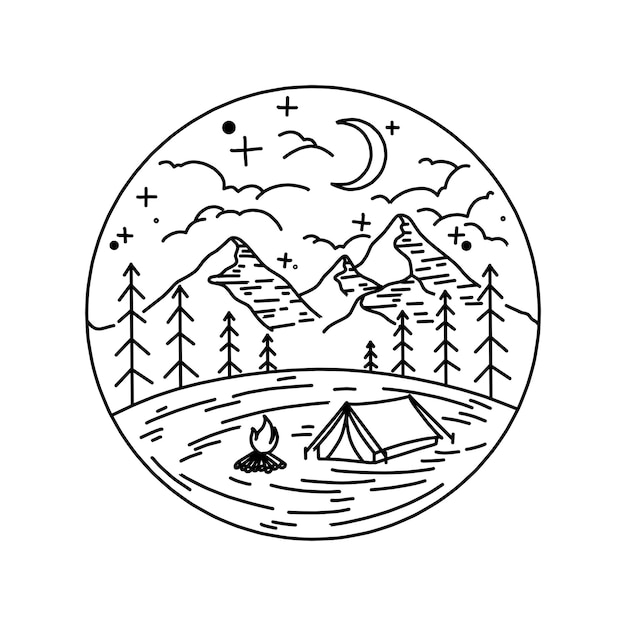 Viaje con emblemas Ilustraciones de verano Diseño para camiseta