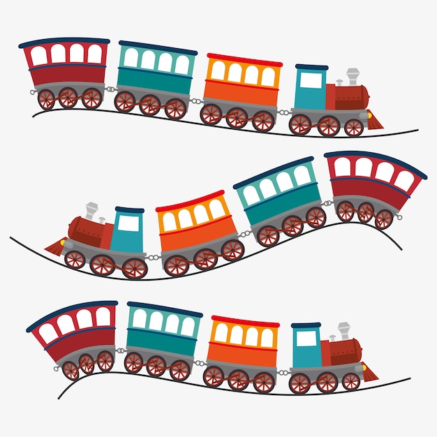 Viaje en tren concepto icono vector ilustración diseño