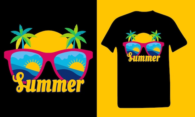 Viaje de verano aventura arte vectorial ilustración gráfica para camiseta blanca y negra para hombre y mujer