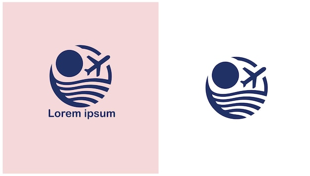 Viaje Viaje Expedición ilustración de diseño de logotipo único
