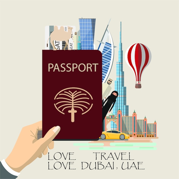 Viajes de Dubai infografía.