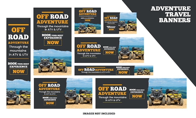 Viajes de experiencias de aventura en quad atv amp utv banners web google ads post amp stories