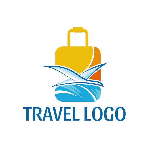 Viajes logo vacaciones turismo viajes logo icono vector plantilla