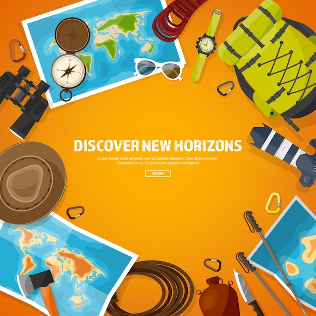 Viajes y turismo estilo plano mundo mapa de la tierra globo viaje viaje de viaje vacaciones de verano viajar