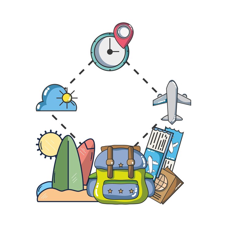 Vector viajes y vacaciones