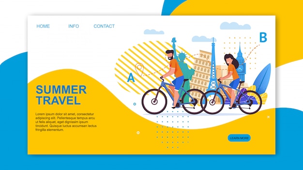 Viajes de verano landing page publicidad eco trip