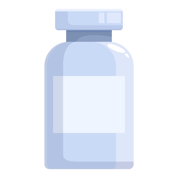 Vial de vidrio médico con etiqueta en blanco para medicamentos o vacunas