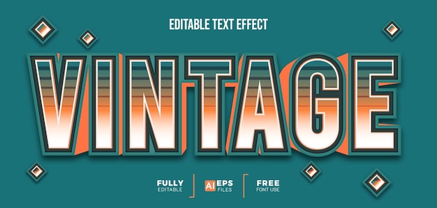 Vibes efecto de texto editable 3d