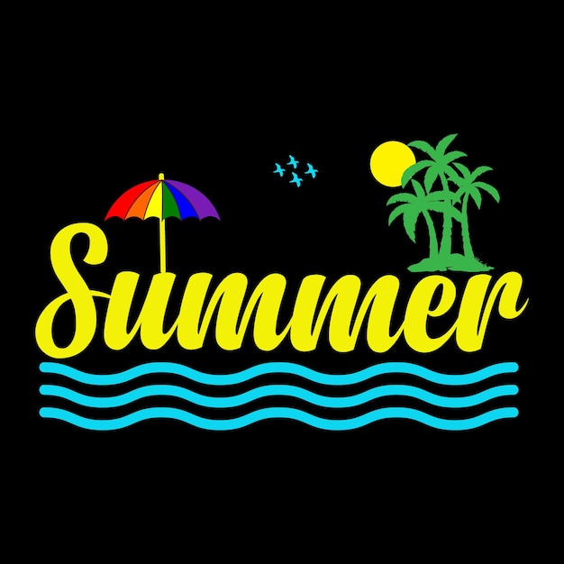Vibes de verano Camiseta de verano T-shirt de playa Escena de impresión Diseño gráfico Vector La playa está llamando playa