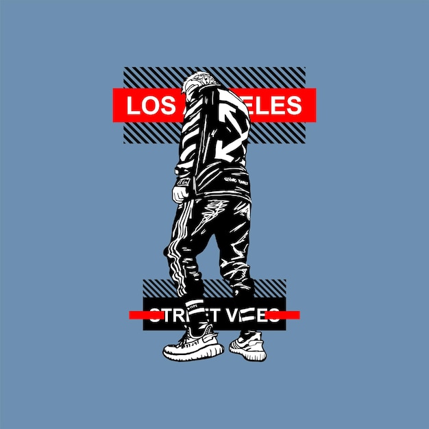 Las vibraciones de la calle de Los Ángeles Vector de moda vintage