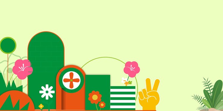 Vector las vibraciones pacíficas del jardín