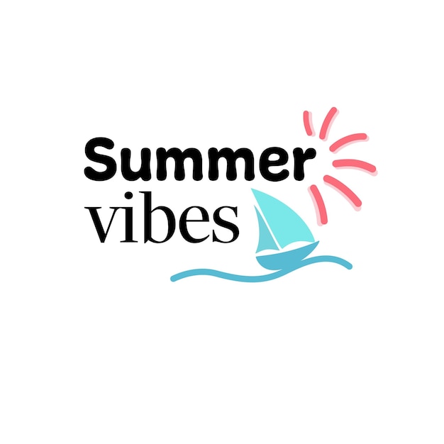 Vibraciones de verano Letras de verano Hora de verano Inscripción para tarjetas carteles impresión en camisetas