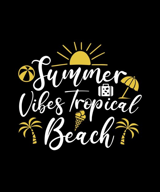 Las vibraciones del verano en la playa tropical