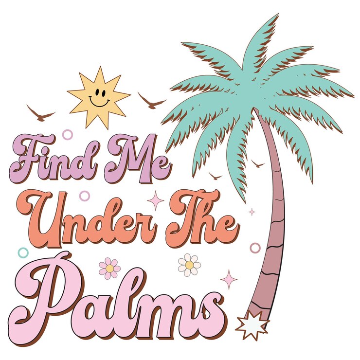 Las vibraciones de verano SVG Tropical SVG Vida de playa SVG Árbol de coco SVG Palma SVG Océano Olas SVG