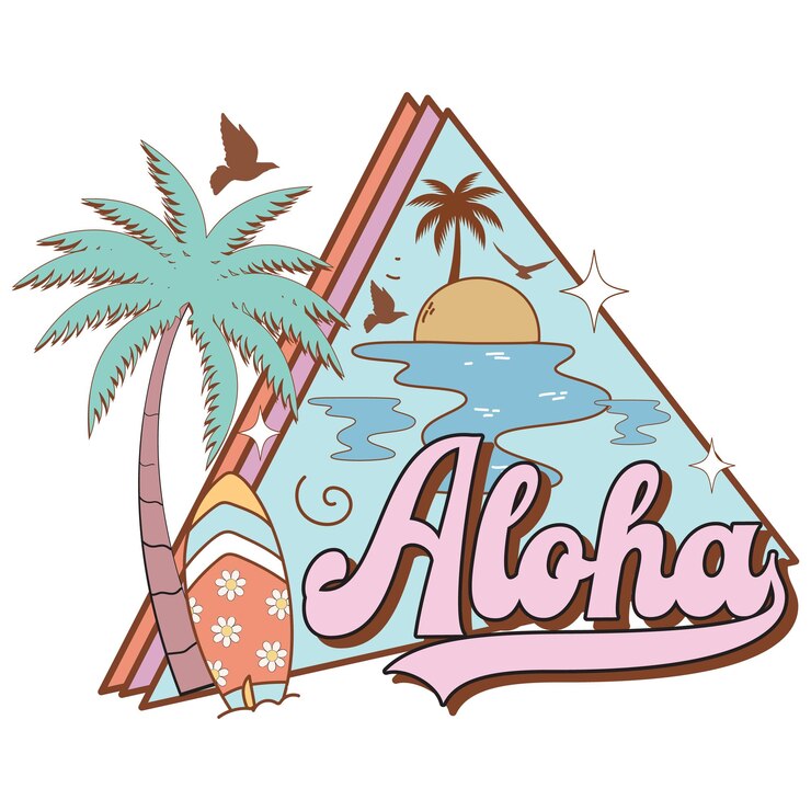 Las vibraciones de verano SVG Tropical SVG Vida de playa SVG Árbol de coco SVG Palma SVG Océano Olas SVG