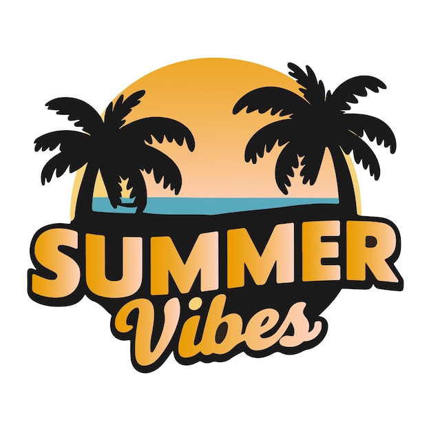 Vibraciones de verano T-shirt Diseño tipográfico