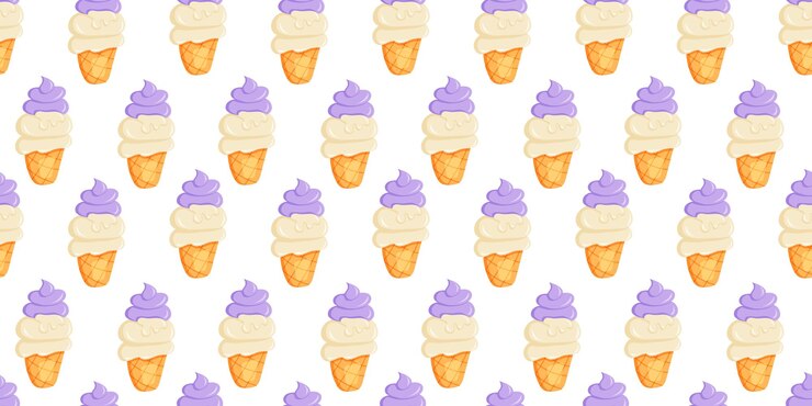 Vector vibrant and colorful ice cream cones pattern perfect for any celebration and festivities