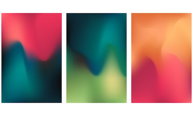 Vibrant Gradient Background Blurred Color Wave Vector EPS para el diseño como anuncios de banner y presentación