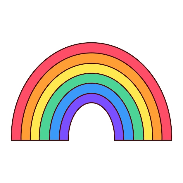 El vibrante arco iris es un símbolo de esperanza y diversidad