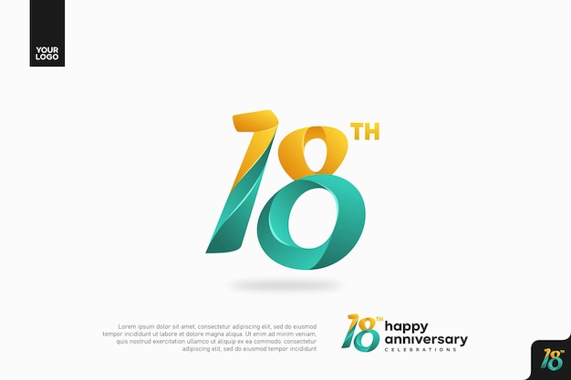 Vibrante celebración del 18o aniversario con un diseño colorido