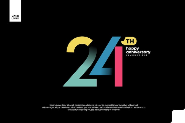 Vibrante celebración del 24o aniversario con un diseño colorido
