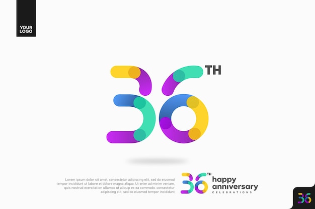 Vibrante celebración del 36 aniversario con un diseño colorido