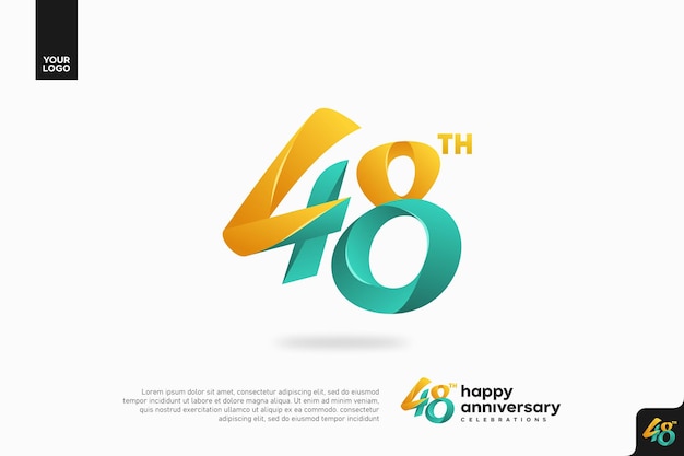 Vibrante celebración del 48 aniversario con un diseño colorido