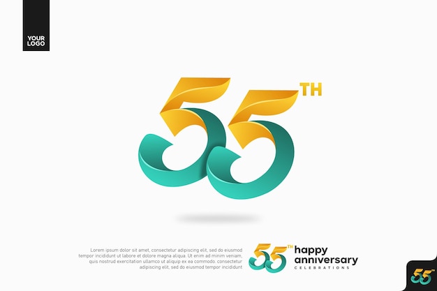 Vibrante celebración del 55 aniversario con un diseño colorido
