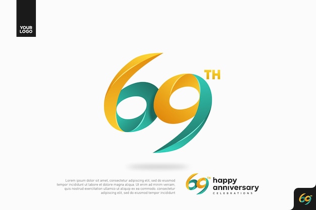 Vibrante celebración del 69o aniversario con un diseño colorido