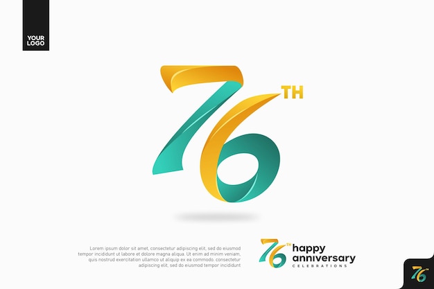 Vibrante celebración del 76 aniversario con un diseño colorido