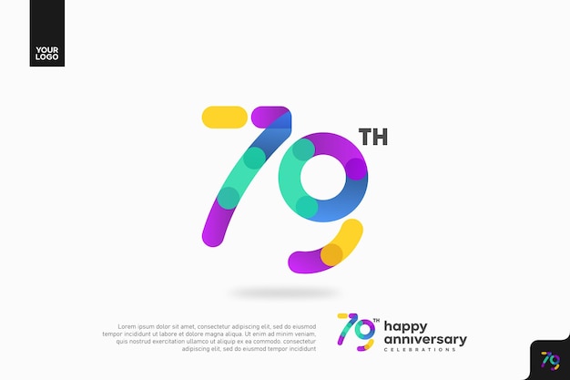 Vibrante celebración del 79 aniversario con un diseño colorido