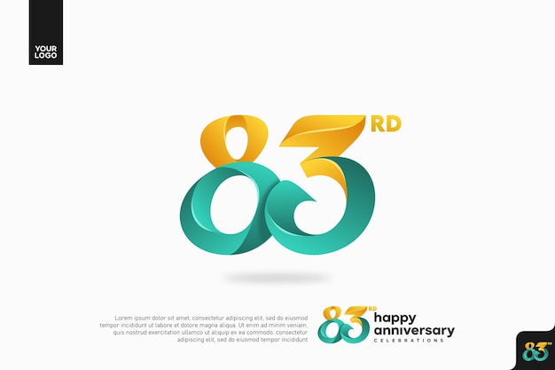 Vibrante celebración del 83 aniversario con un diseño colorido