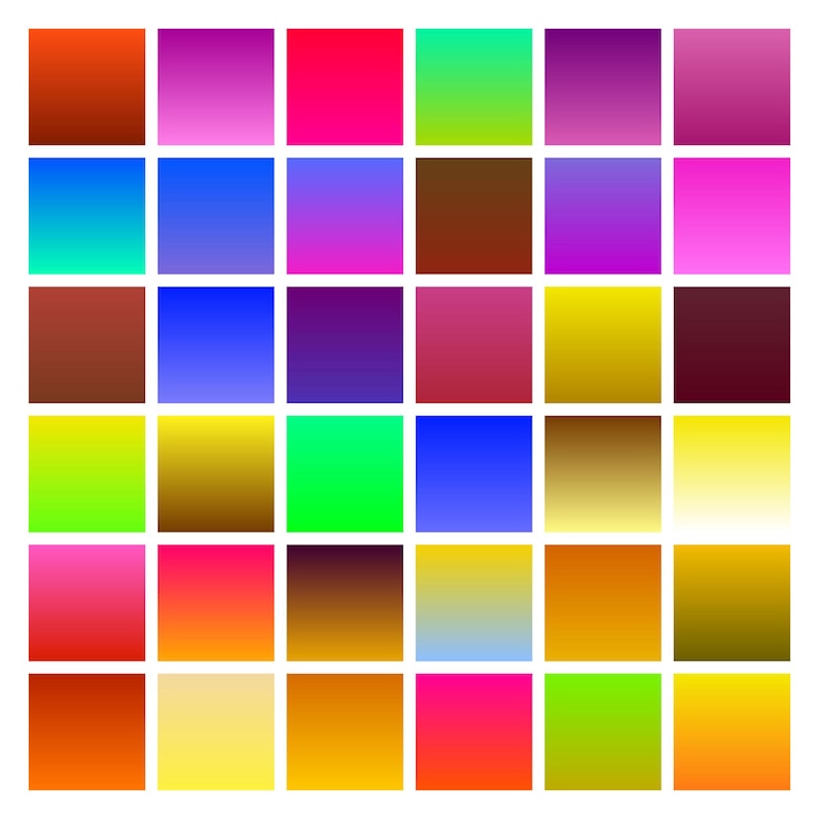 Vector vibrante conjunto vectorial de muestras de gradiente moderno