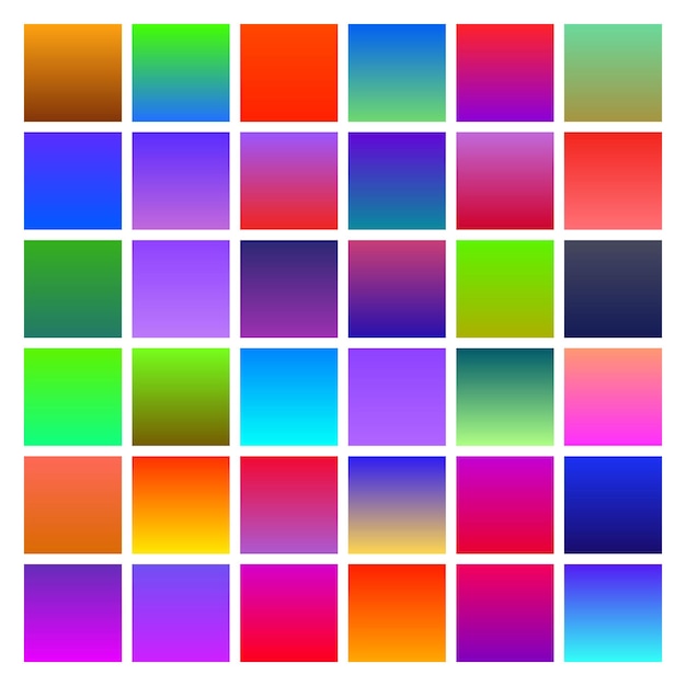 Vibrante conjunto vectorial de muestras de gradiente moderno