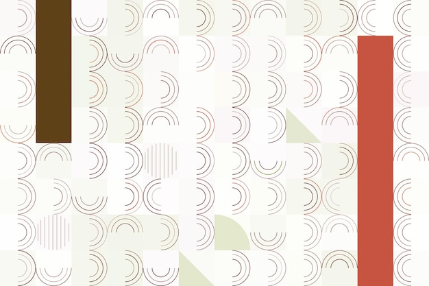 Vibrante diseño abstracto con tonos de tierra y elementos curvos en un fondo claro