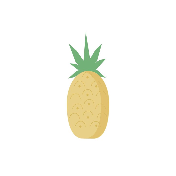 Una vibrante ilustración de una piña fresca y madura perfecta para el verano