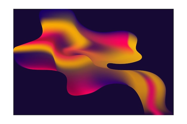 Vibrante Ola lisa abstracta de colores brillantes malla de luz línea de gradiente plantilla de papel tapiz de fondo