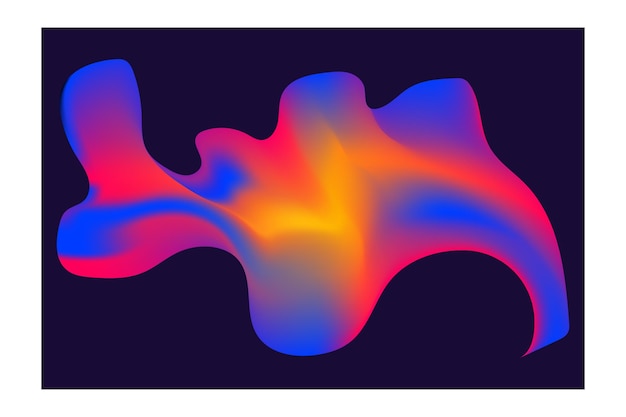 Vibrante Ola lisa abstracta de colores brillantes malla de luz línea de gradiente plantilla de papel tapiz de fondo